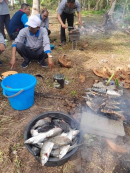 Ikan bandeng siap dibakar (dokpri)