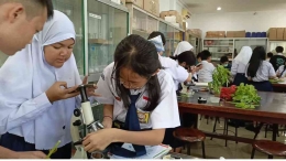 Sumber. Praktikum peserta didik SMP Sultan Agung Pematang Siantar, Dokpri