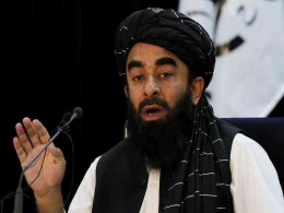 Juru bicara pemerintah Taliban di Afghanistan Zabihullah Mujahid. | Sumber: Times of Oman
