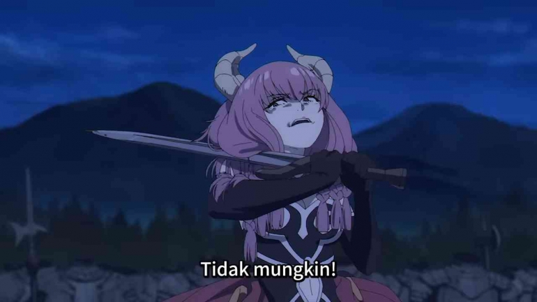 Iblis Aura yang diperintahkan oleh Frieren untuk memegal kepalanya sendiri (Youtube: Muse Indonesia)