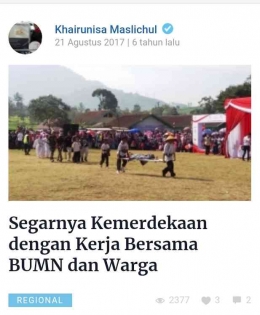 Upacara bendera bersama para Kompasianer di kebun teh di Lembang Jawa Barat benar-benar terasa hikmat sekaligus memikat (Dokpri)
