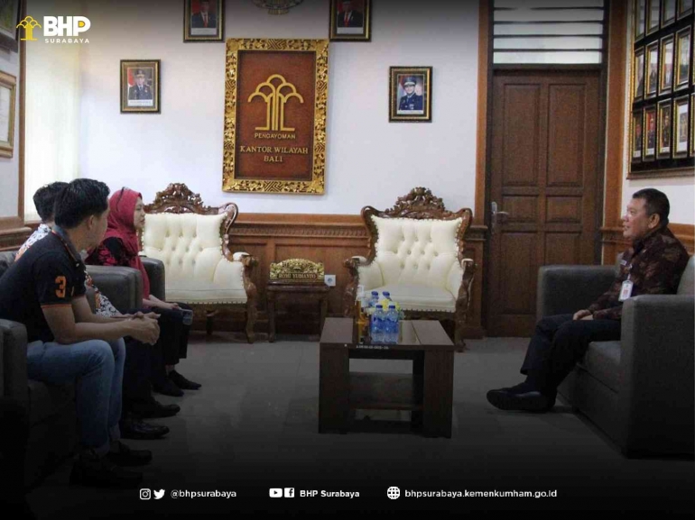 dok. Humas BHP Surabaya/BHP Surabaya bertemu dengan Kepala Divisi Pemasyarakatan Kanwil Kemenkumham Bali, Putu Murdiana