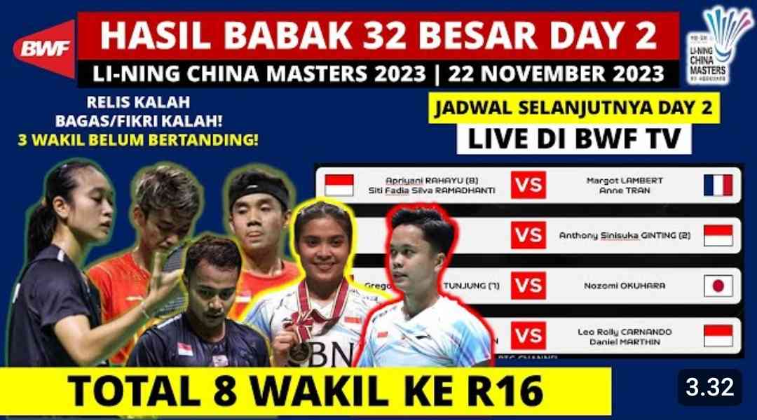 Mantap! Intip Hasil Lengkap Semua Negara Di Babak 32 Besar China ...