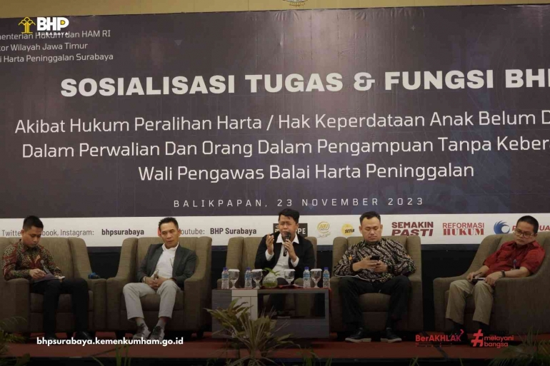 dok. Humas BHP Surabaya/Moderator BHP Surabaya bersama para narasumber kegiatan sosialisasi