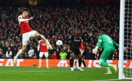 Laga Arsenal menang atas RC Lens dan berhak tiket ke 16 besar Liga Champions (Sumber: Action Images via Reuters/Matthew Childs)