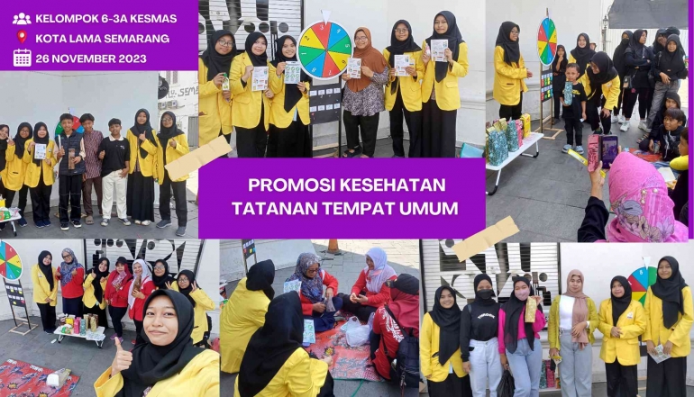 Promosi Kesehatan PHBS Kelompok 6 di Kota Lama Semarang (Dok. pribadi)