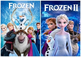 Poster film Frozen 1 & 2. Sumber: The Movie Database & Photojoiner.