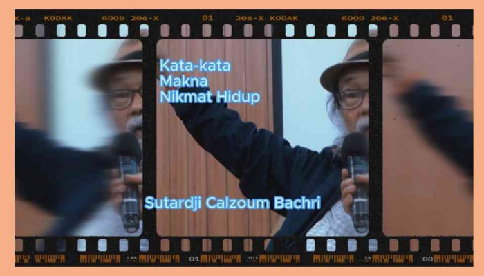 Sutardji, kata-kata, makna, dan nikmat hidup. Foto: Isson Khairul