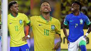 Rodrygo, Neymar dan Vinicius Junior (Goal.com)