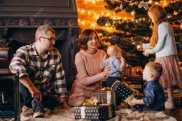 Ilustrasi Natal dalam perspektif keluarga perantau. Sumber/foto: Freepik
