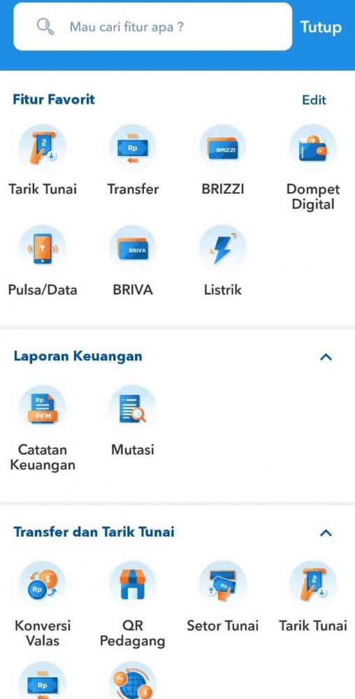 Tampilan aplikasi Brimo Penulis.