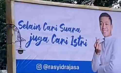 Baliho Rasyid Amrullah anak Hatta Rajasa (Sumber: TikTok/@queenaalikans)