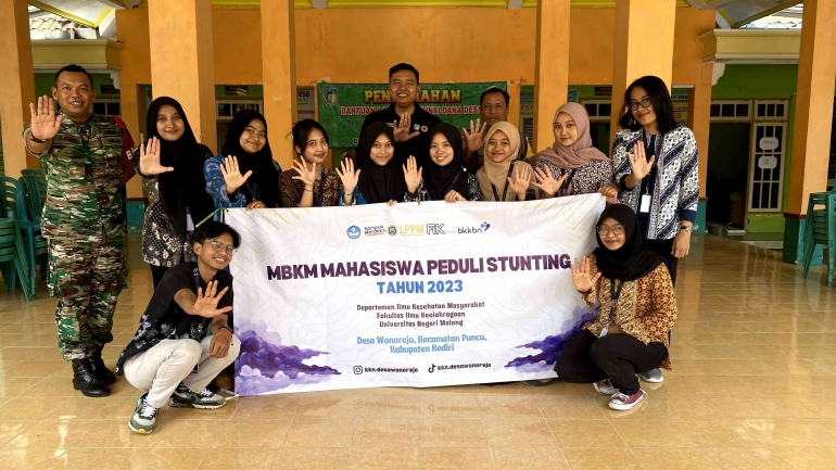 Dokumentasi: Tim MBKM Mahasiswa Peduli Stunting Universitas Negeri Malang 2023 Desa Wonorejo