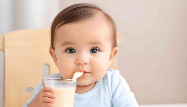 Bayi minum susu (FREEPIK.COM)