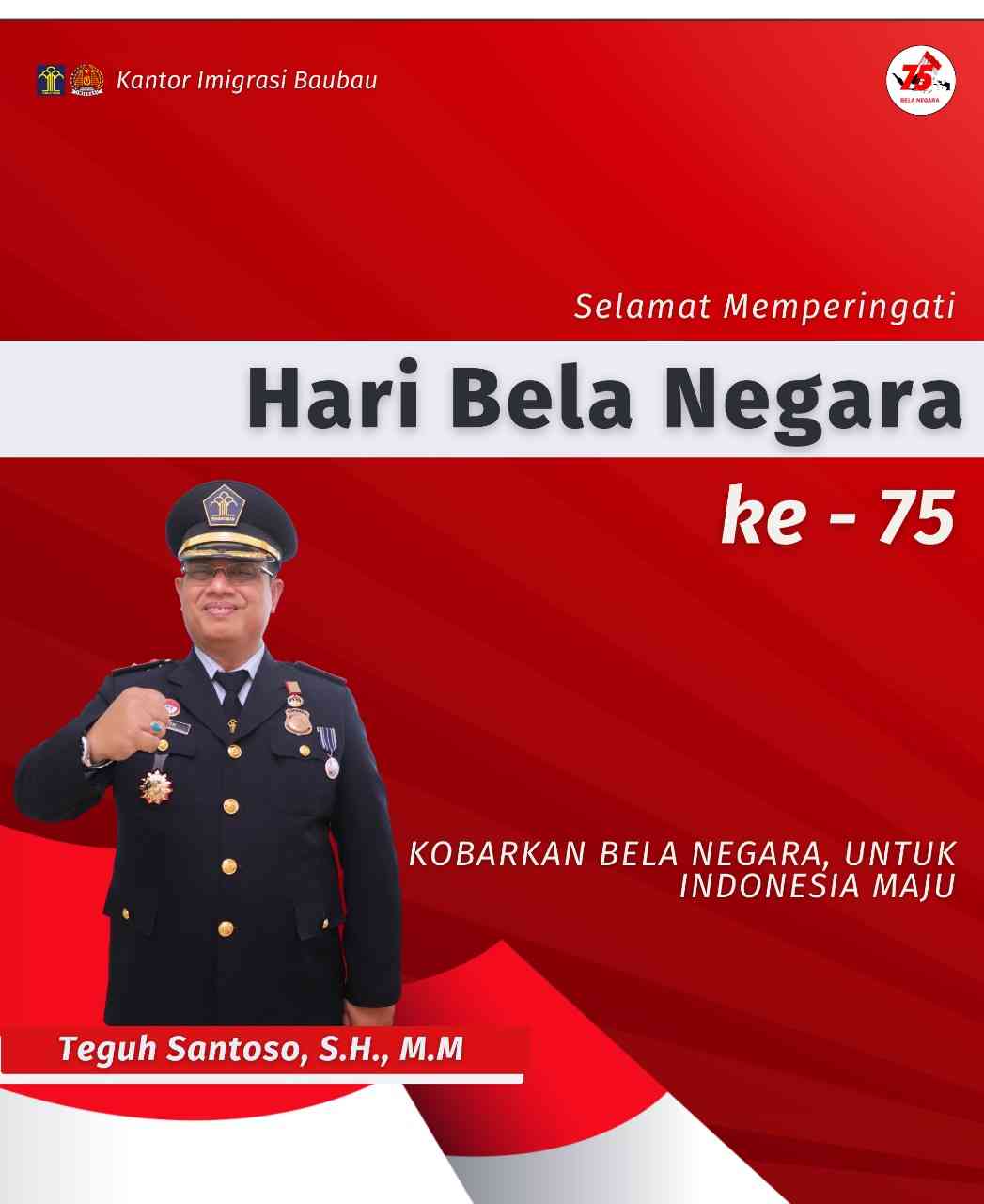 Peringati Hari Bela Negara Ke-75, Imigrasi Baubau Laksanakan Upacara ...