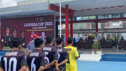 Refleksi Akhir Tahun, Kakanwil Kemenkumham Kaltim Buka Liga Futsal WBP dan Mini Soccer Petugas Lapas Narkotika Samarinda. Dok Humas LPN