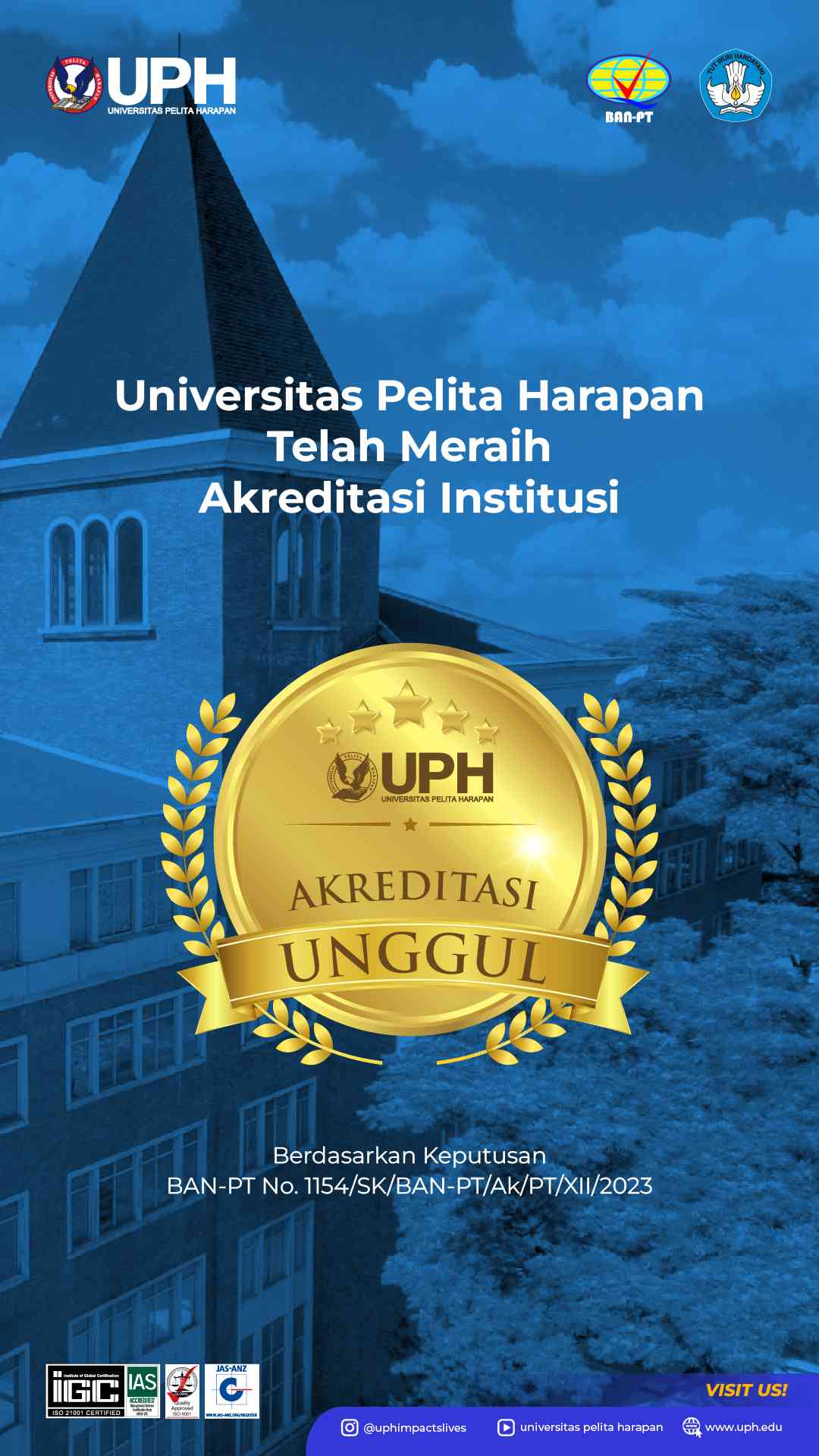 Universitas Pelita Harapan Meraih Akreditasi Institusi Tertinggi Dari ...