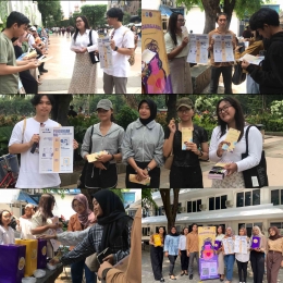 Kampanye Mahasiswa Ilkom UDINUS di Car Free Day Simpang Lima dan Gedung D UDINUS. Dokpri