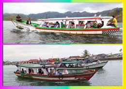 Tiga Perahu Kayu Bermesin Membawa Kami Mengeksplorasi Kawasan Wisata Mandeh | Dok. Pribadi