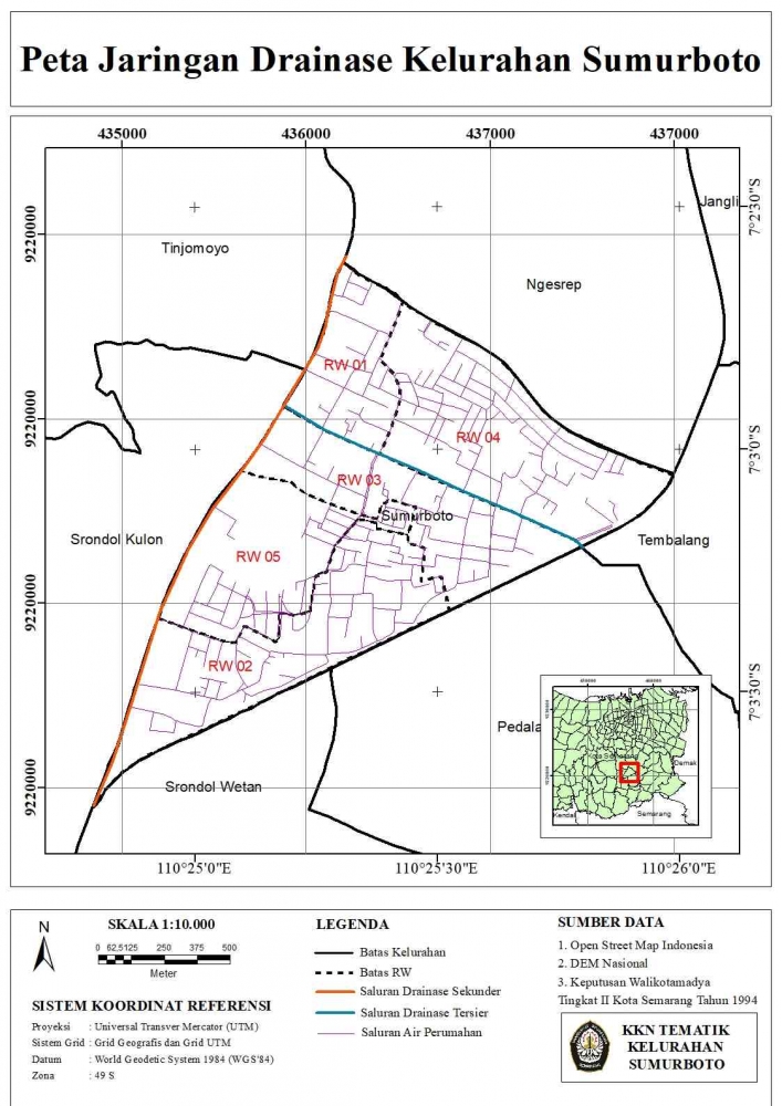Peta Jaringan Drainase Kelurahan Sumurboto/dokpri