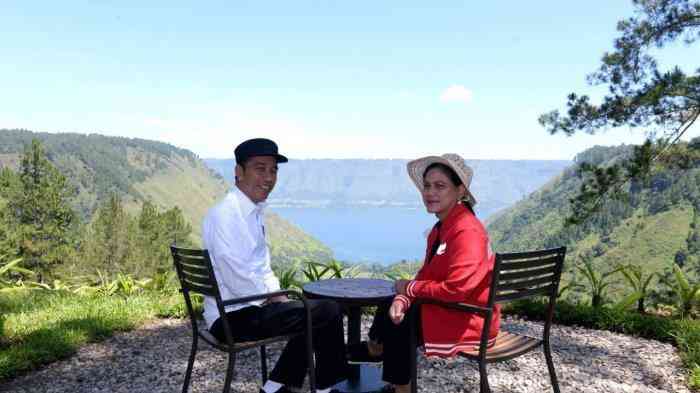 Presiden Jokowi dan Ibu Iriana di Kaldera Toba|dok. Biro Setpres/Kris, dimuat Tribunnews.com