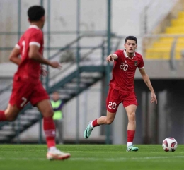 Justin Hubner melakukan debut bersama Timnas Indonesia saat melawan Libya di Turki. (Foto: Instagram afcasiancup)
