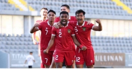 Selebrasi para pemain timnas Indonesia setelah bobol gawang Libya (Sumber gambar: pssi.org)