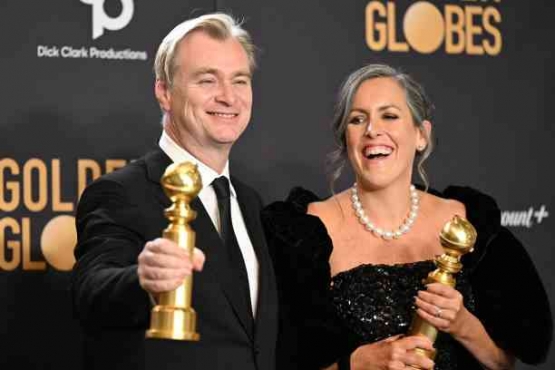 Christopher Nolan & sang istri, Emma Thomas. Sumber: getty images (ROBYN BECK)