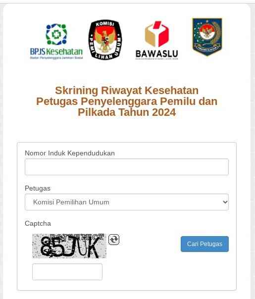 Over Akses Pada Web Skrining Riwayat Kesehatan Petugas Penyelenggara ...