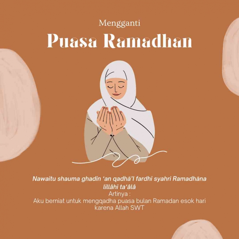 Niat puasa qadha Ramadhan (canva)