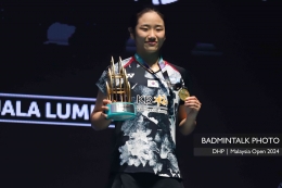 An Se Young juara tunggal putri Malaysia Open 2024. Sumber: Badminton Talk