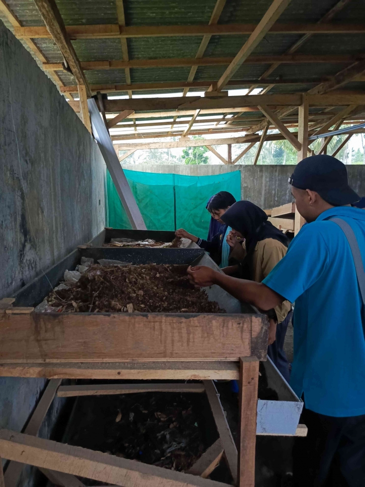 Observasi kandang maggot (Sumber: Dokumentasi pribadi)