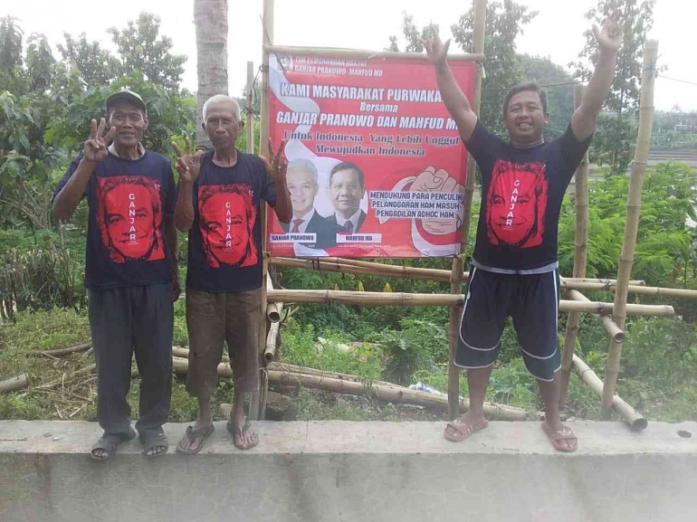 Tim Pemenangan Rakyat Ganjar Mahfud dengan Suka Cita Kampanye di Purwakarta/Dokpri