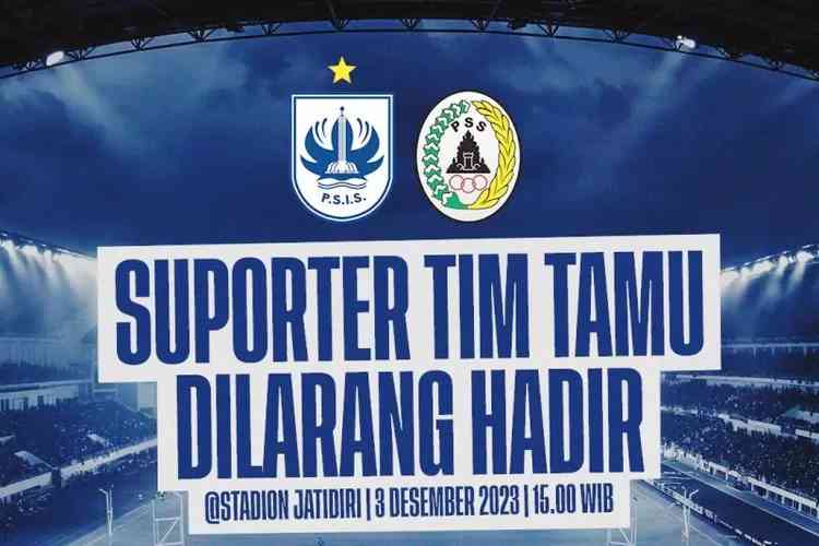 Himbauan suporter tim tamu tidak hadir di lapangan (Foto : PSIS Semarang)