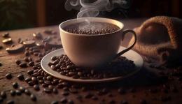 Secangkir kopi panas. (Sumber gambar: Freepik/vecstock)