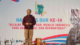 Abdul Ghafur dari Polpum Kemendagri menyampaikan sambutannya. Foto: Dokumentasi GUSDURian Yogyakarta