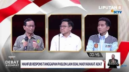 Debat calon wakil presiden (Sumber : SS Liputan 6 SCTV)