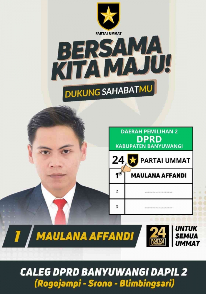 Pamflet Maulana Afandi (Sumber Relawan Maulana Affandi)