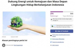 dok: https://www.change.org/p/dukung-energi-untuk-kemajuan-dan-masa-depan-lingkungan-hidup-berkelanjutan-indonesia