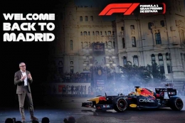 F1 CEO Stefano Domenicali  mengumumkan Balapan F1 di Madrid (diedit dari nbc connect dan formularapida.net)