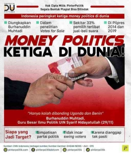 Waspadalah terhadap politik uang! (Ilustrasi 4: Pinter Politik.com)