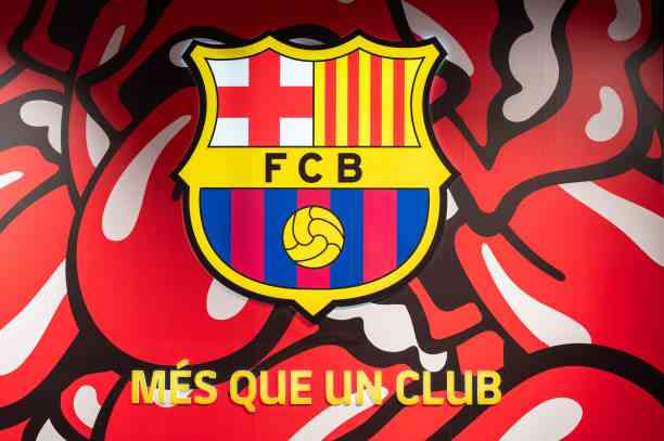 Logo FC Barcelona. Sumber: getty images (SOPA Images)