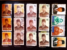 Perangko Definitif Bergambar Presiden Soeharto cetakan 1970-1980 | @kaekaha