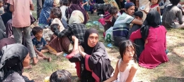 137 imigran Rohingya kembali mendarat di Pantai Aceh Timur. Foto: Dokumen Pribadi.