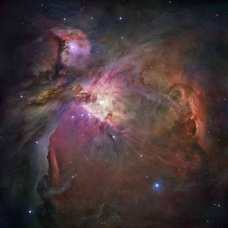 Inilah Nebula Orion jika dilihat dari dekat menggunakan teleskop.      Credit. : Nasa