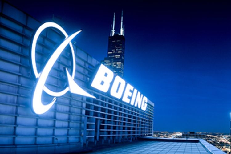 Ilustrasi logo perusahaan Boeing. (Sumber: Boeing.com via kompas.com) 