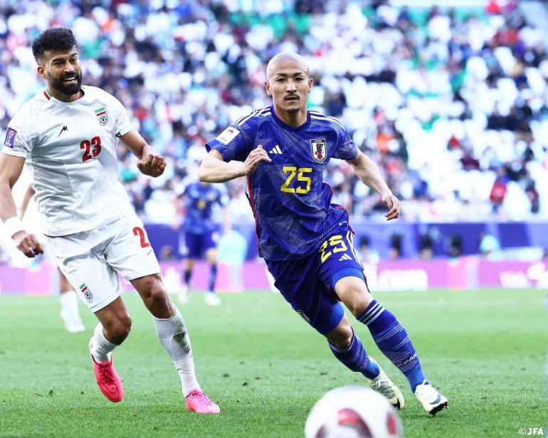 Jepang harus tersingkir di babak perempat final setelah kalah 1-2 dari Iran. | Foto: Dok. JFA