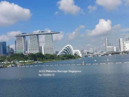 Pemandangan sebelah kanan adalah Kallang River dan pemandangan kota Singapore yang cantik dengan full icon2 nya ...... | Dokumentasi pribadi