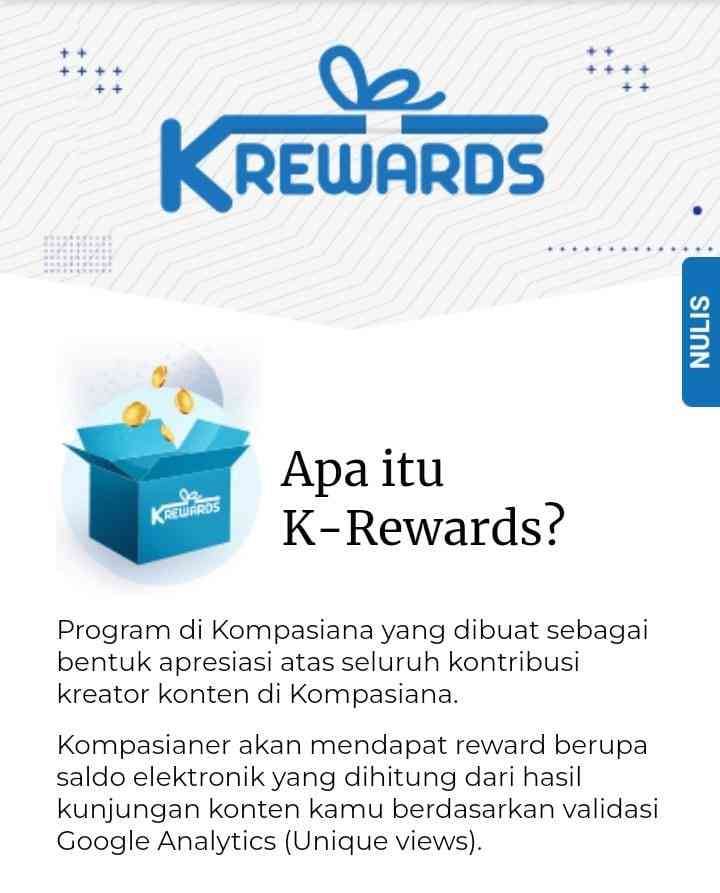 Ilustrasi program K-Rewards. (sumber gambar: tangkapan layar kompasiana.com)