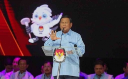 Prabowo Subianto dalam debat ke 5/Sumber: https://a.okezone.com